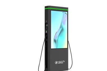 Commercial EV Charger With Advertising Screen